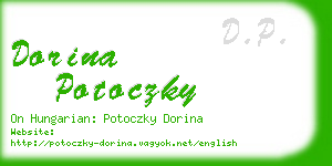 dorina potoczky business card